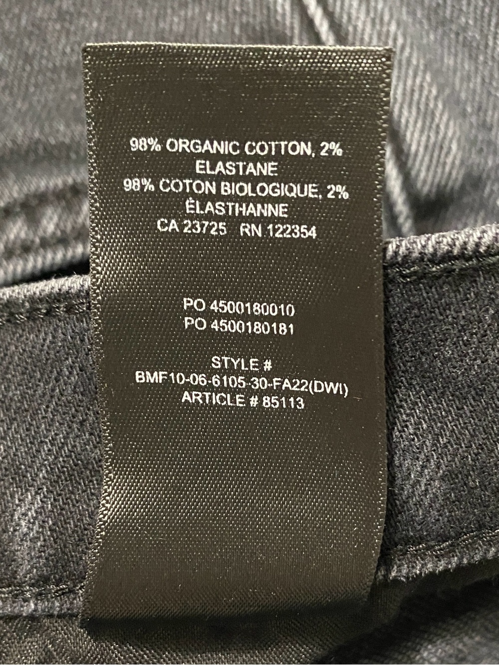 Aritzia Denim Forum Arlo High Rise Straight Jeans Black Wash Women’s 30L Ankle - Picture 10 of 16